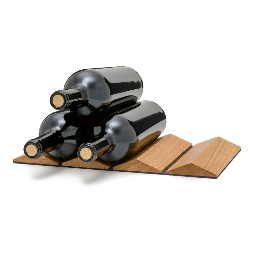 Weinregal 'Spitze' | in verschiedenen Farben | Eiche geölt | B 20 x T 34 x H 2 cm | Made in Germany