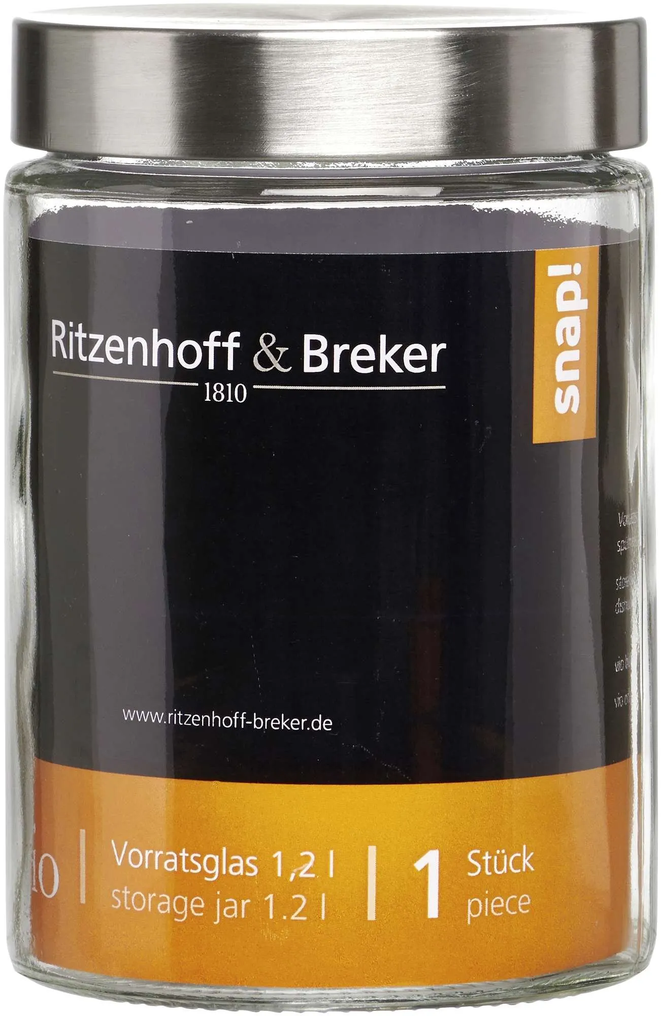 Vorratsglas 1200ml rund Vio