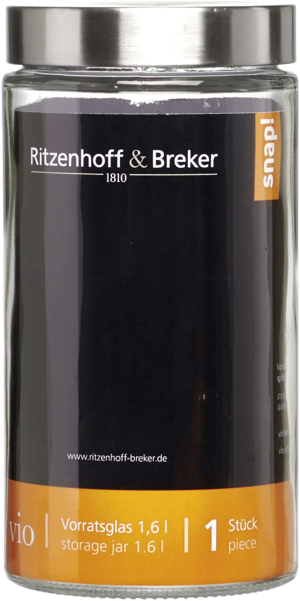 Vorratsglas 1600ml rund Vio