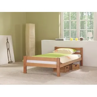 Einzelbett "HELGA" inkl. Rolllattenrost, natur