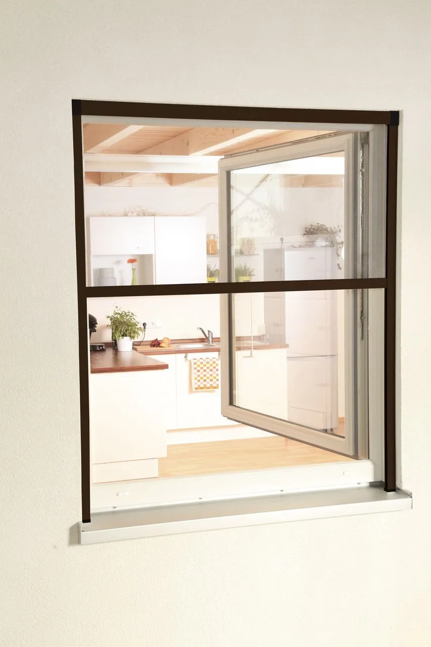 Alu Insektenschutz Rollo 130x160cm braun