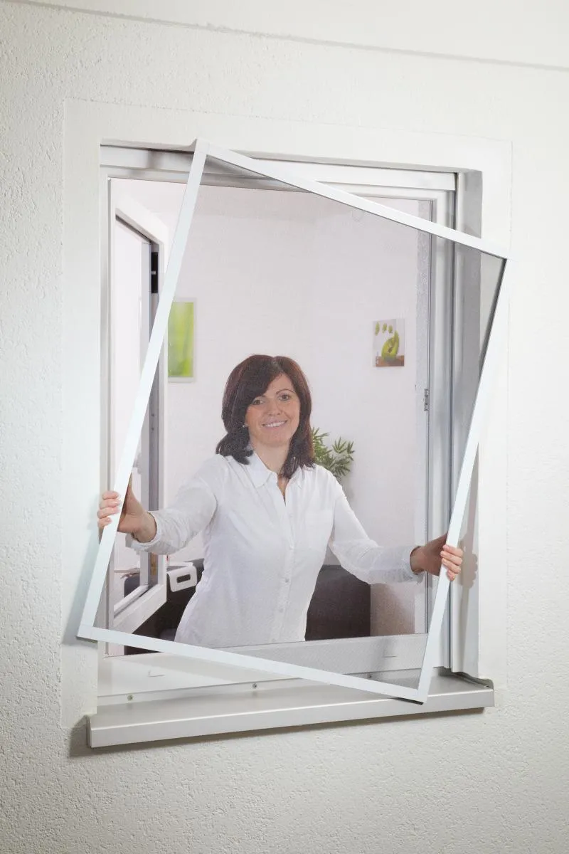 Alu - Fensterbausatz flächenbündig "COMPACT" 100x120 cm Weiß