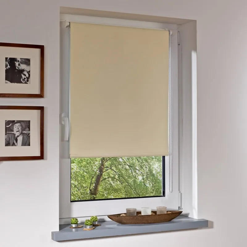 Bella Casa Klemmfix-Rollo Verdunkelung, ca. 150 x 75 cm, creme