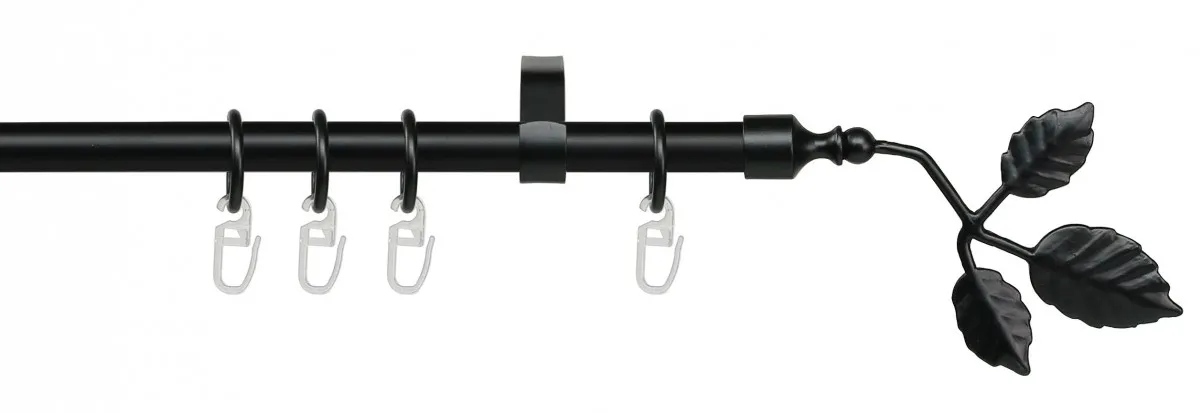 Stilgarnitur Blatt 16 mm Ø, 120 cm, schwarz