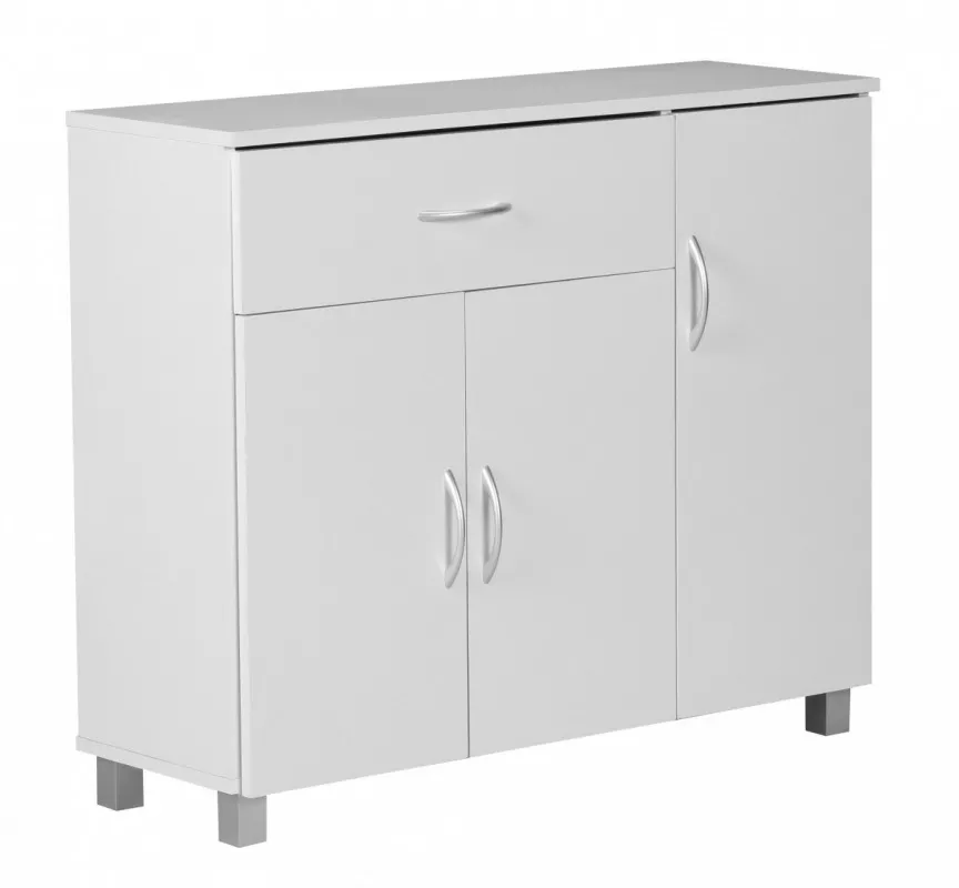 Sideboard Weiss 90 x 75 cm mit 3 Türen & 1 Schublade