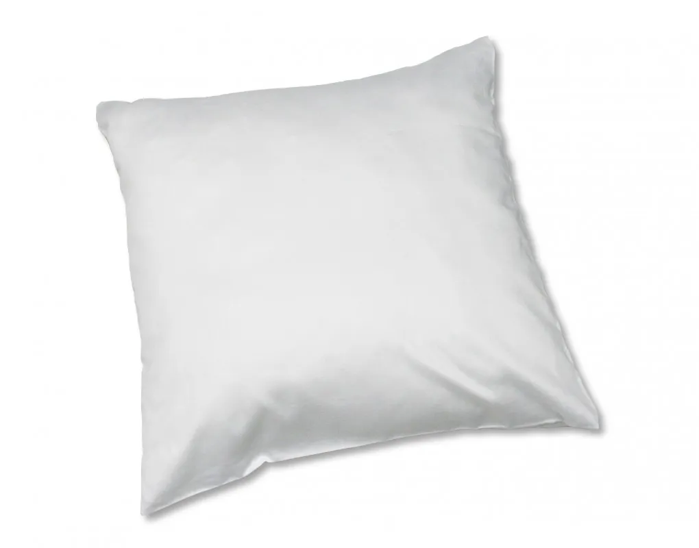 Baumwoll-Satin Kissenhülle Uni 2x 40/40 cm, Farbe weiss