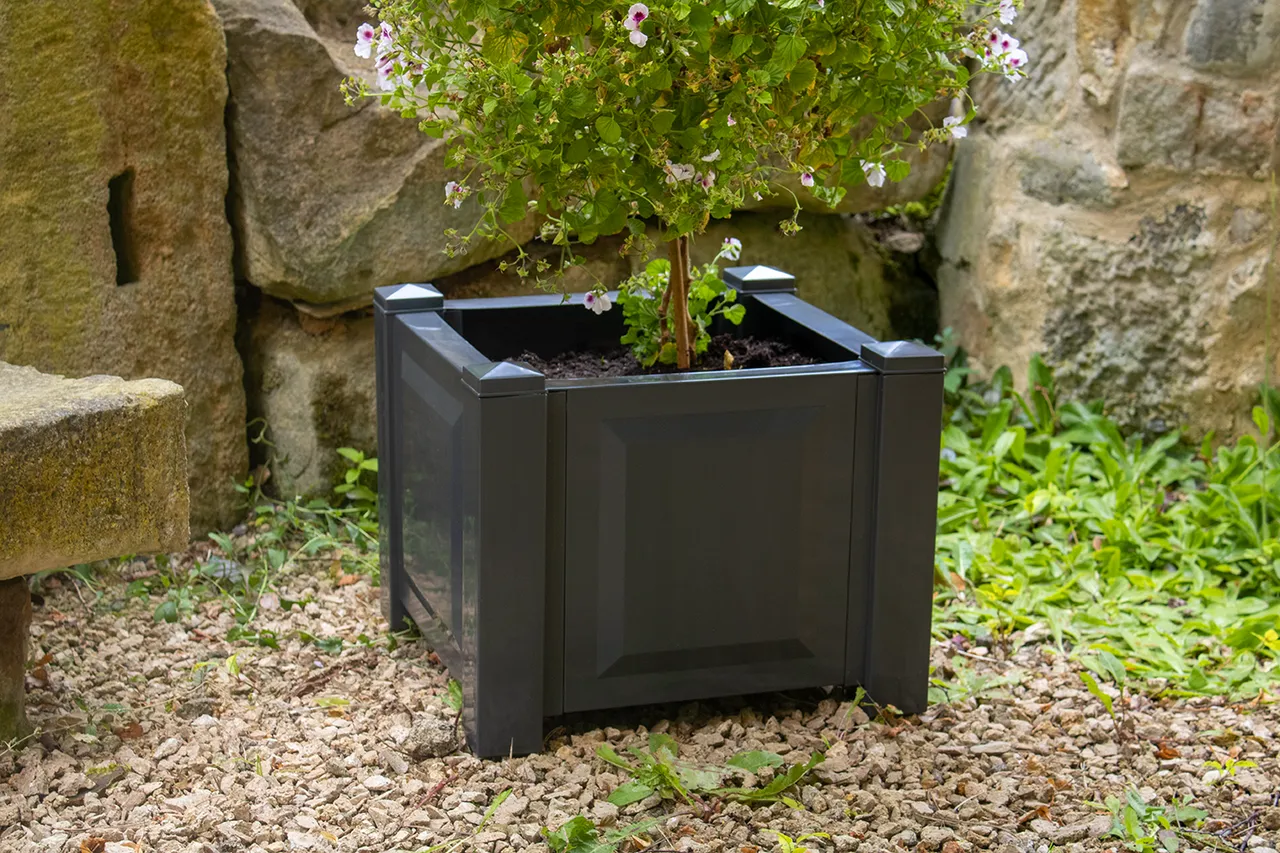 KHW Pflanzkasten quadratisch, anthrazit