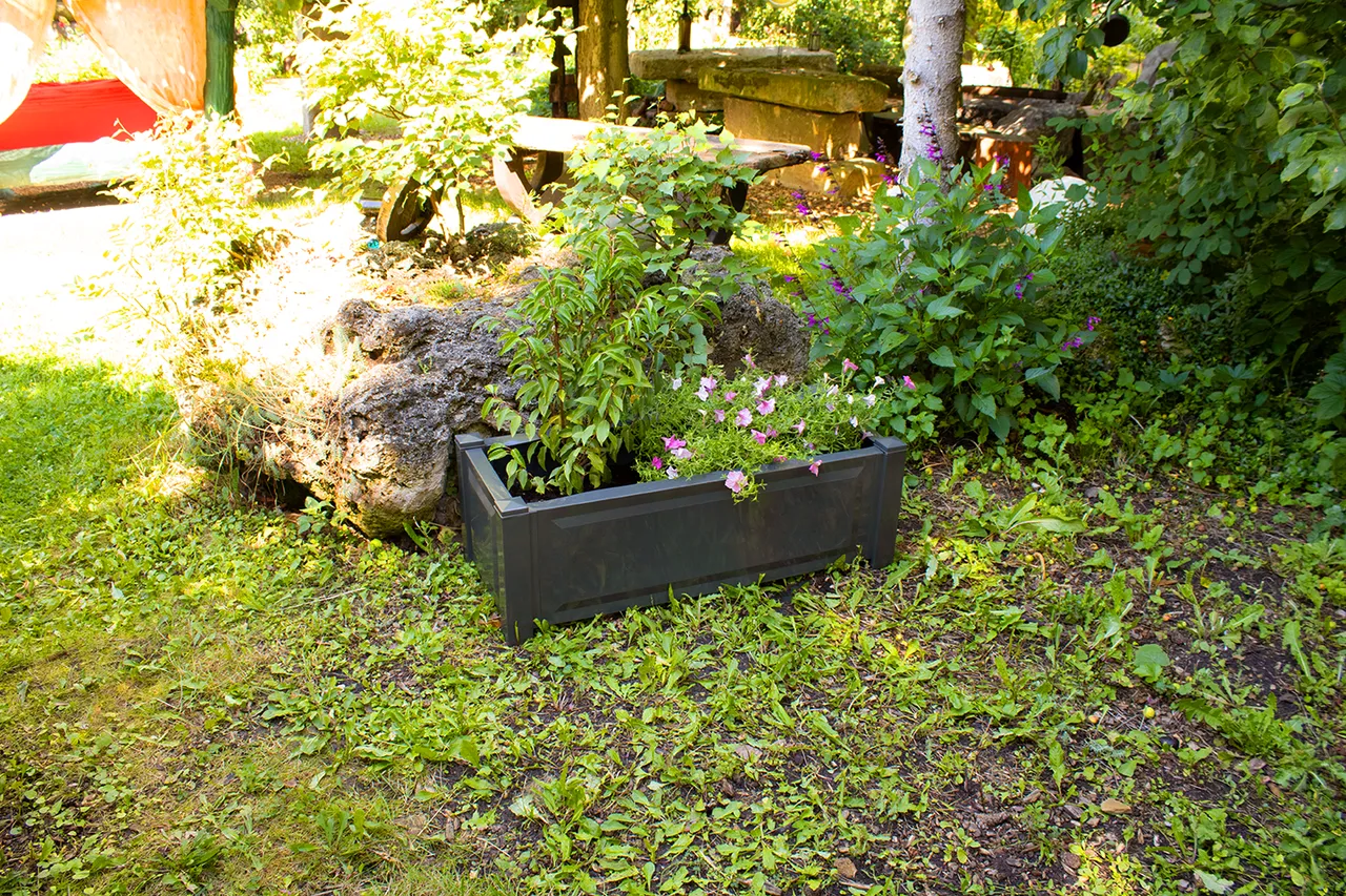 KHW Pflanzkasten rechteckig, anthrazit