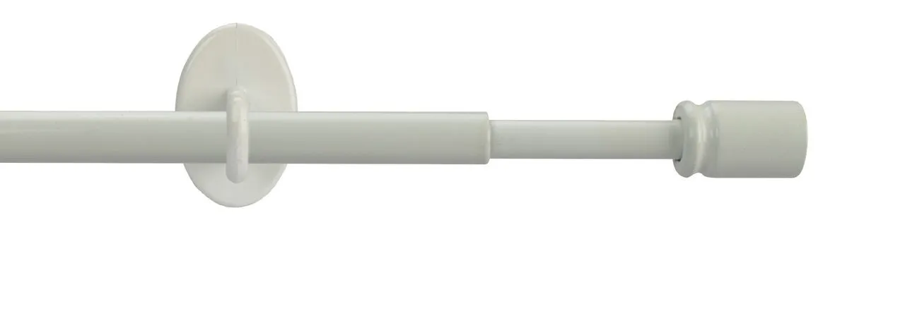 Bistrostange, Scheibengardinenstange Zylinder 8 mm Ø, weiß, ausziehbar 60-110 cm