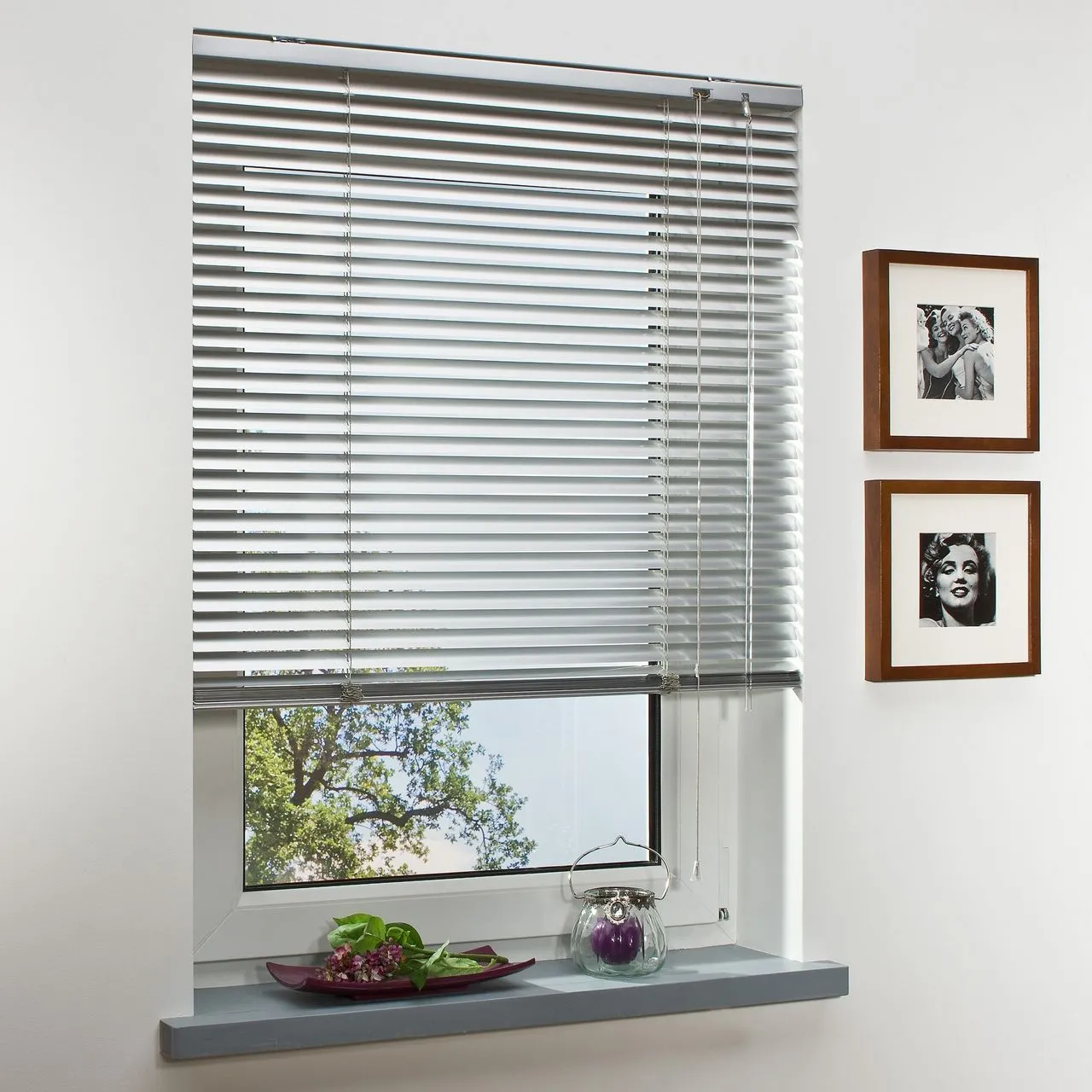 Aluminium-Jalousie, silber, 160 x 110 cm