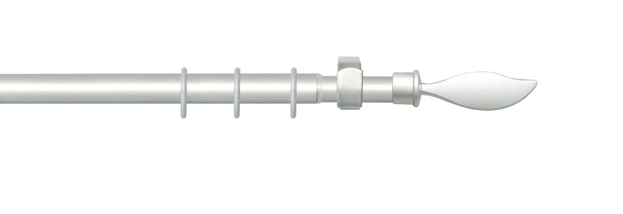 Stilgarnitur Argos 16 mm Ø, ausziehbar 130-240 cm, silber-matt