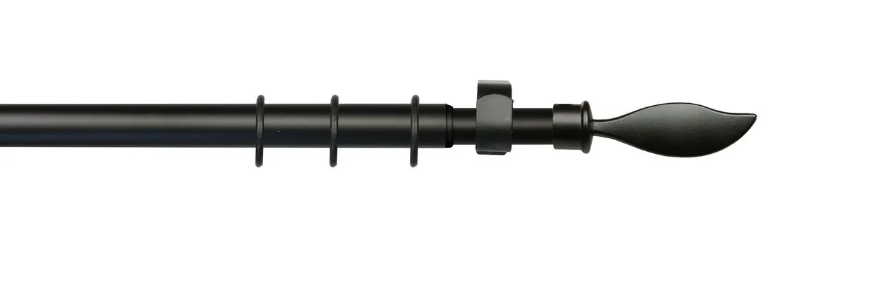 Stilgarnitur Argos 16 mm Ø, ausziehbar 130-240 cm, schwarz