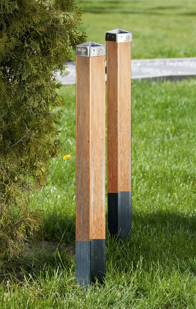 Solar-LED-Edelstahl-Pfostenabdeckung 2er-Set 71 x 71 mm