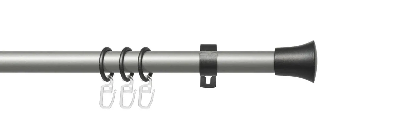 Stilgarnitur Gardinenstange Scan 20 mm Ø, 200 cm, silber-anthrazit