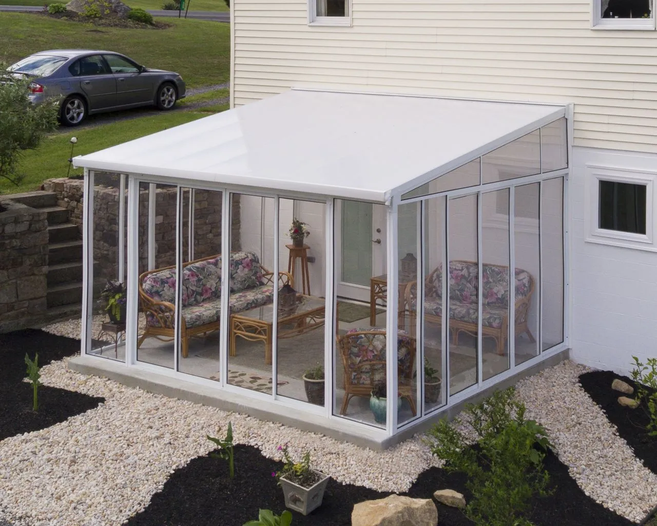 Wintergarten Sanremo Veranda 4X4.2 Alu Weiss 380x435cm