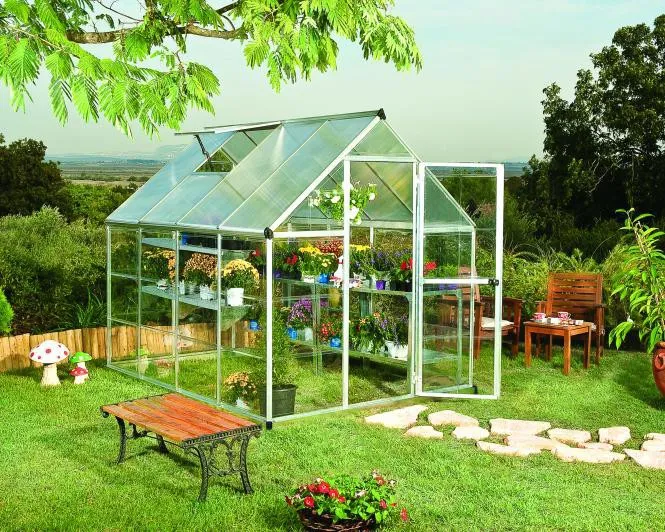 Gewächshaus "Hybrid" 6X8, Silber