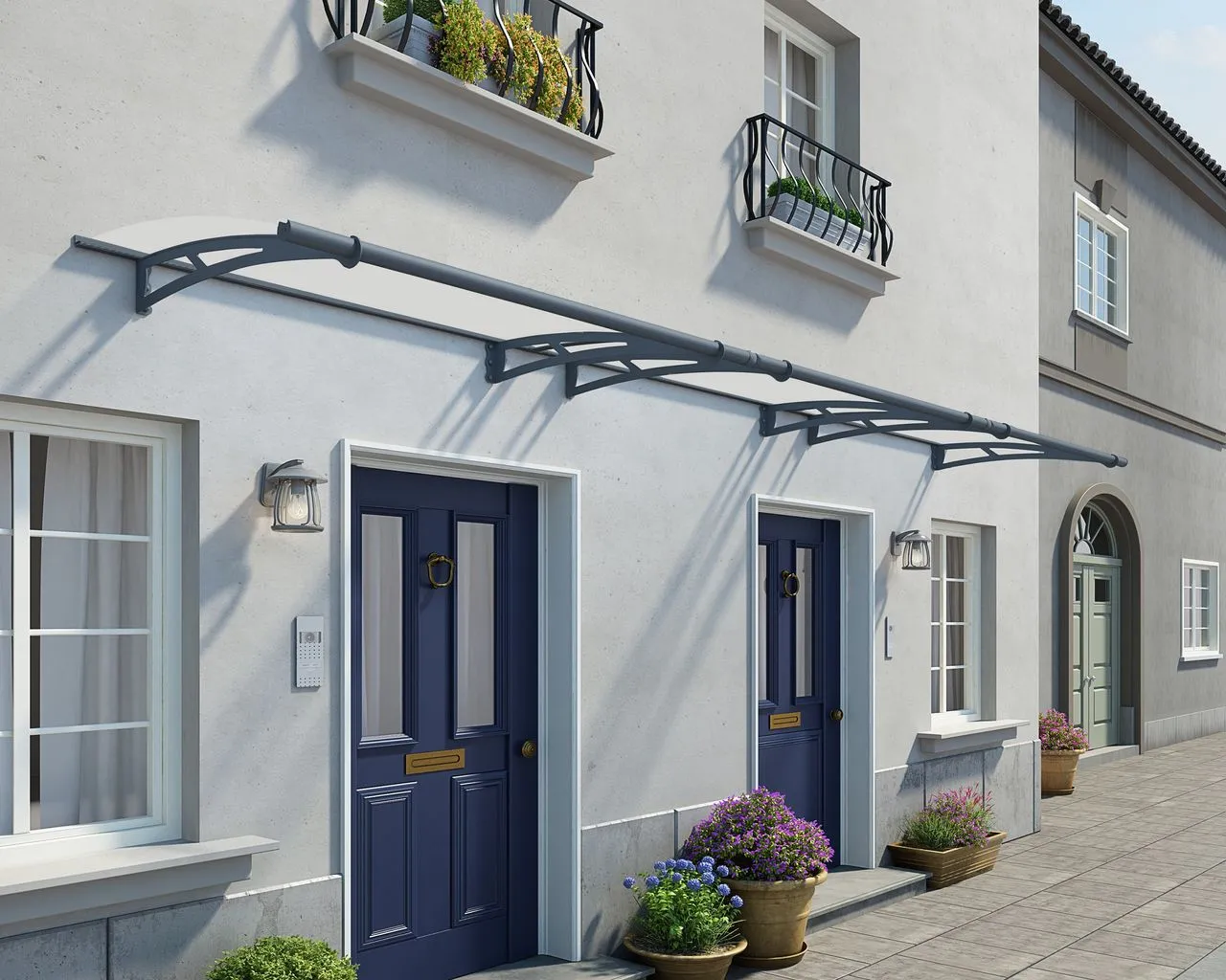 Türvordach Aquila 4500 Grau