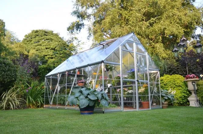 Gewächshaus Balance 8x12 Alu Silber 244x367cm