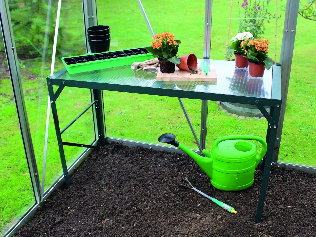 Alutisch, 1 Ablage, HKP, grün