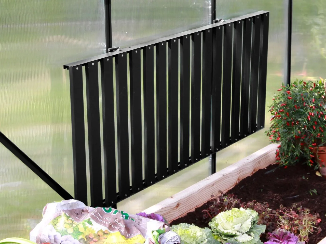 Alutisch, abklappbar, 120x56x81cm, schwarz