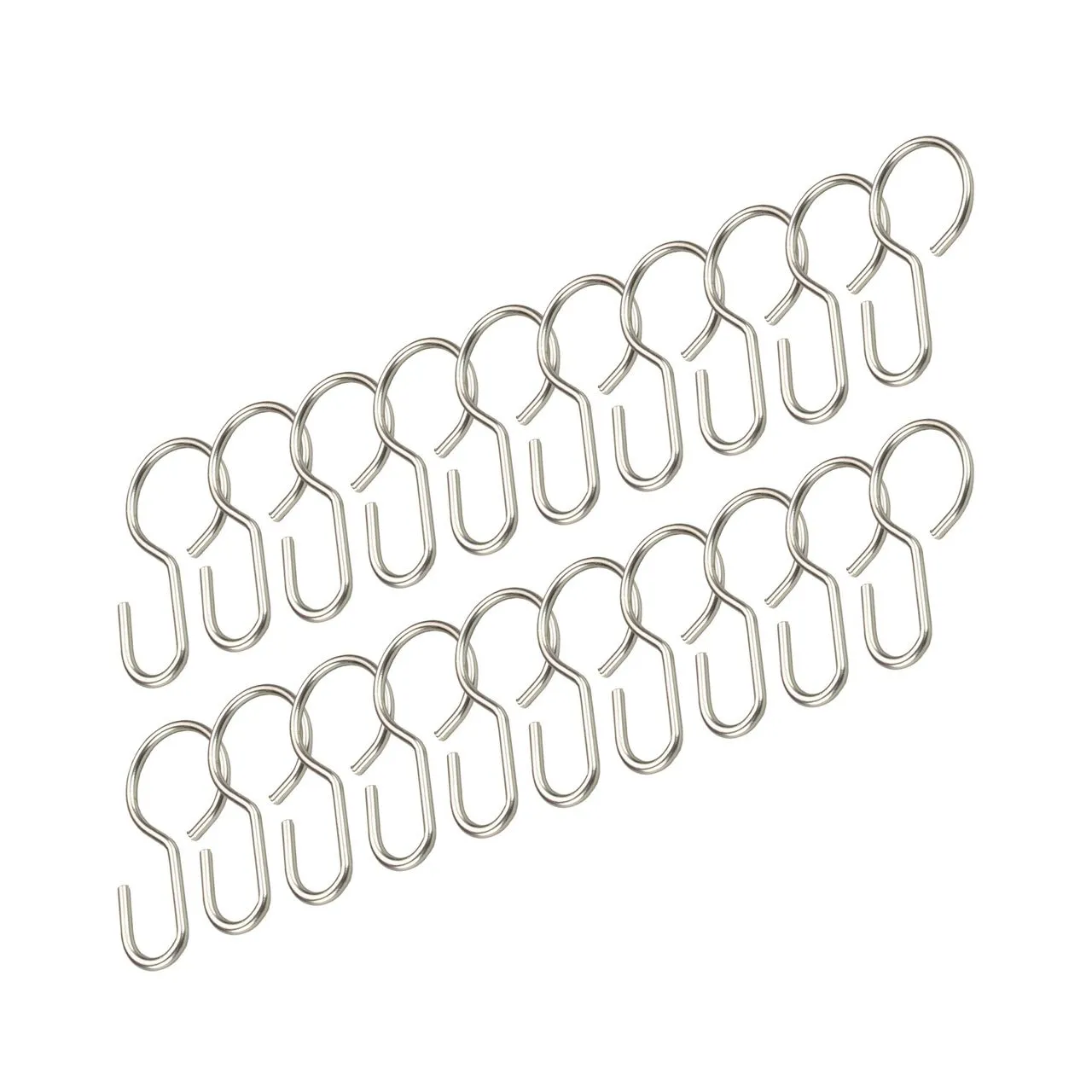 Haken für Seilspanngarnitur, Spannseil-Garnitur, 20 Stück, vernickelt