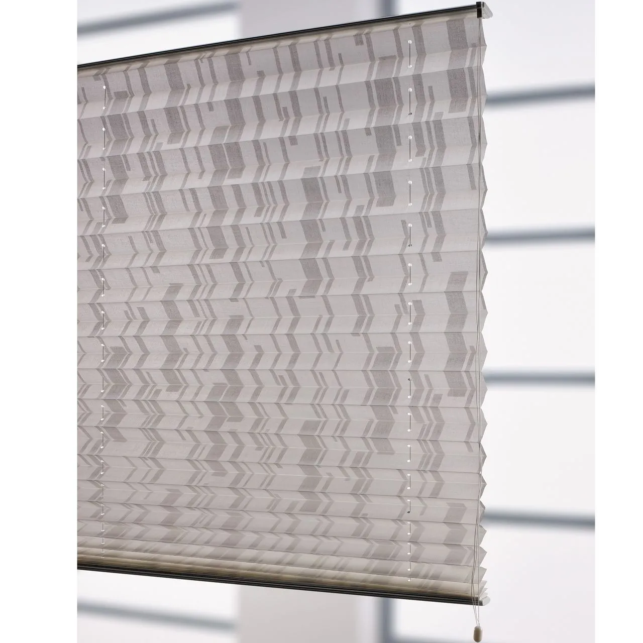 XXL Plissee, Faltvorhang, 175 x 140 cm, weiß/weiß