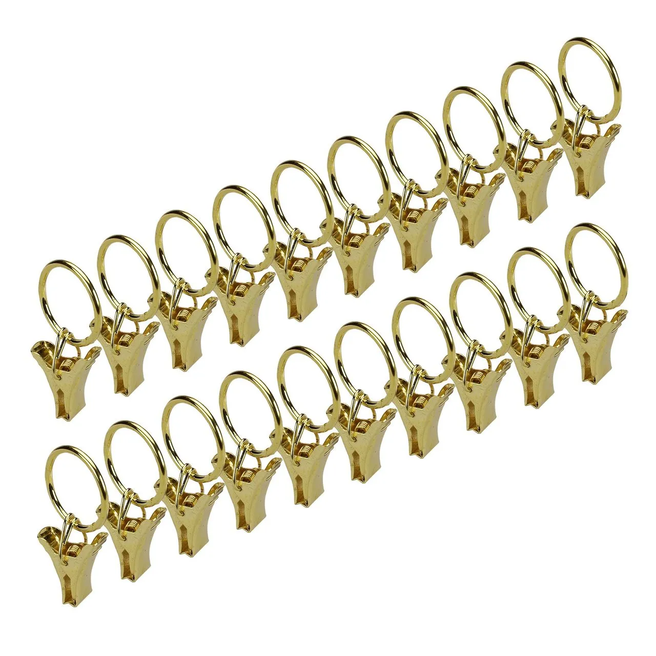 Ring mit Klammer für Seilspanngarnitur, Spannseil-Garnitur, 20 Stück, vermessingt