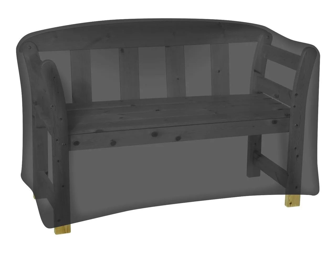 Universal Abdeckhaube - Bank 2 Sitzer, schwarz