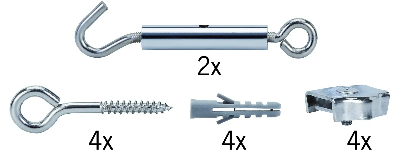 Paulmann Wire System Light&Easy Spann-Montageset nicht isoliert Chrom Metall