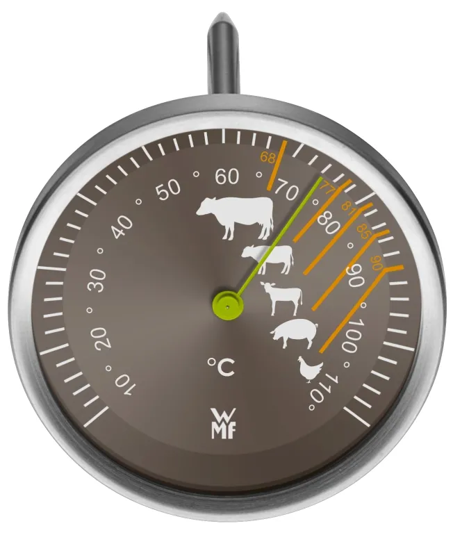 Bratenthermometer, Ø 6,3 cm, Cromargan Edelstahl bis zu 250 Grad hitzebeständig