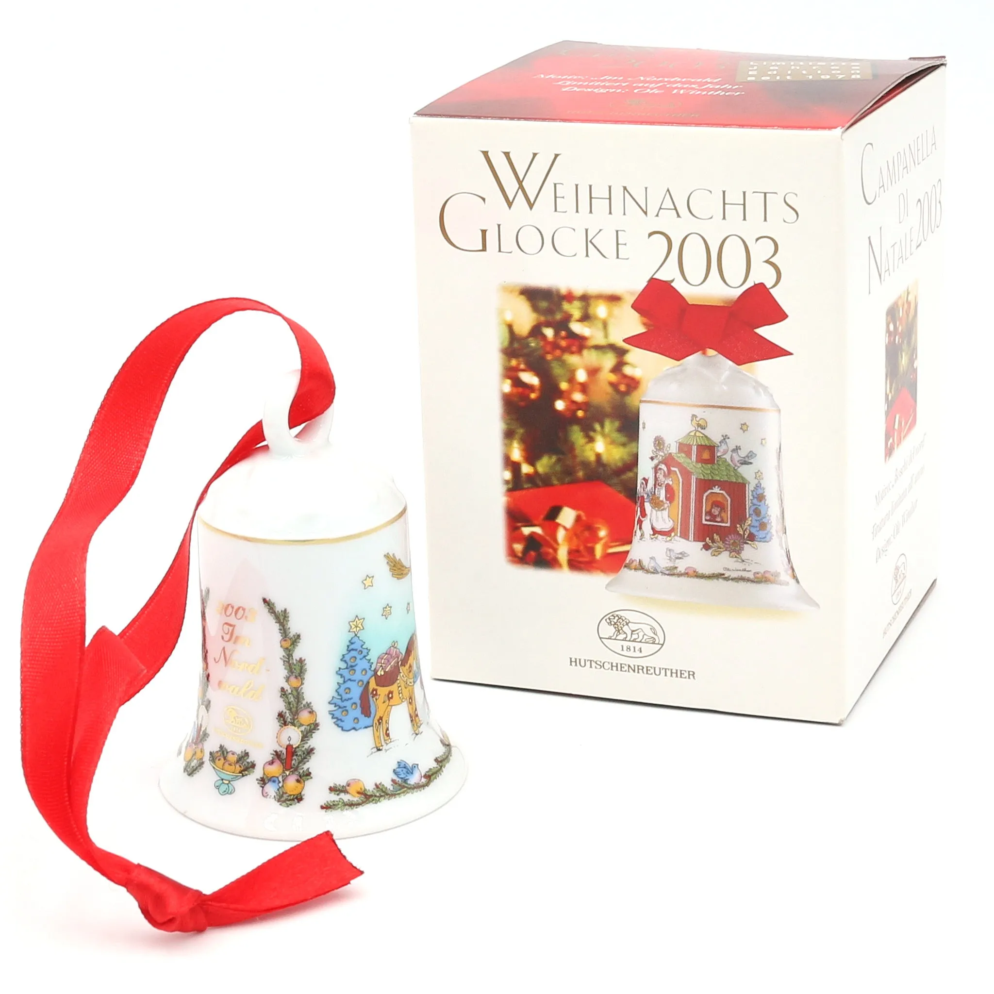 2003 - Im Nordwald - Hutschenreuther Weihnachtsartikel Weihnachtsglocken mit OVP