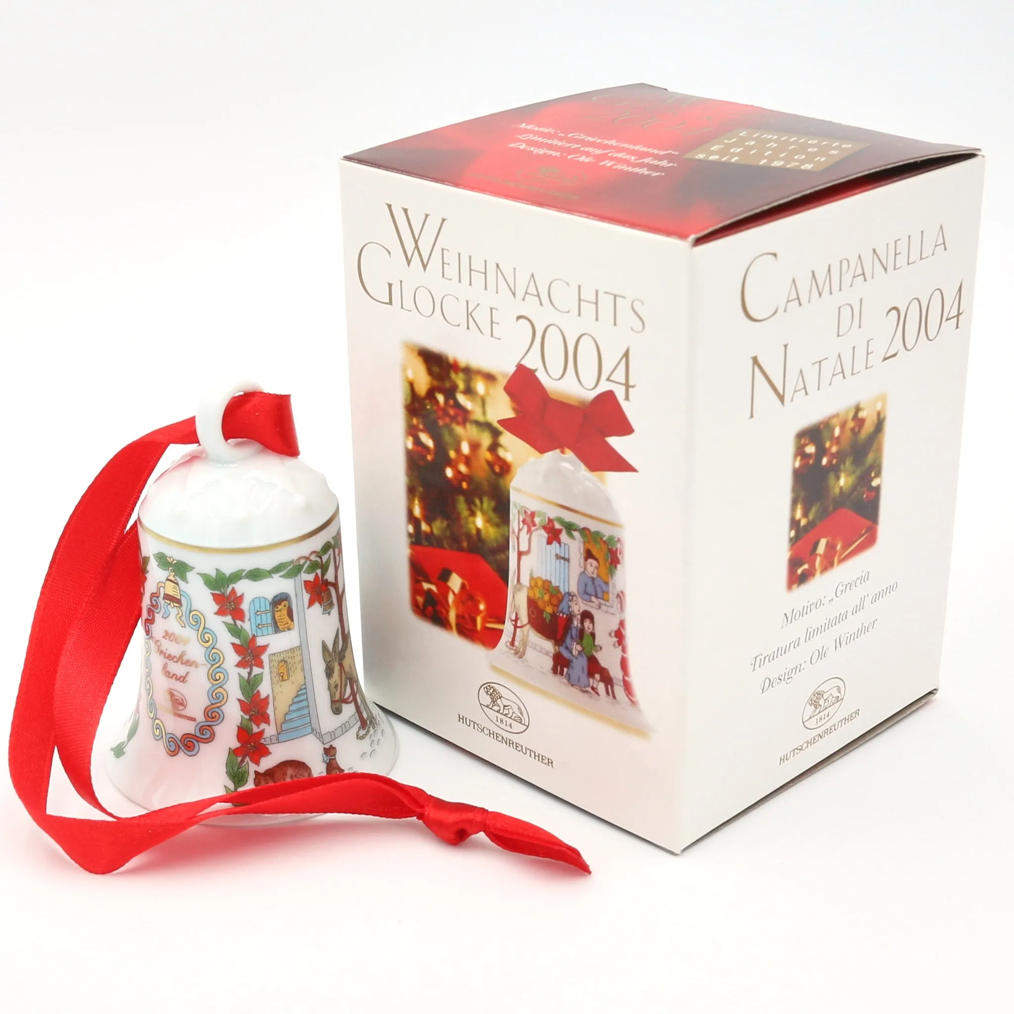 2004 - Griechenland - Hutschenreuther Weihnachtsartikel Weihnachtsglocken mit OVP