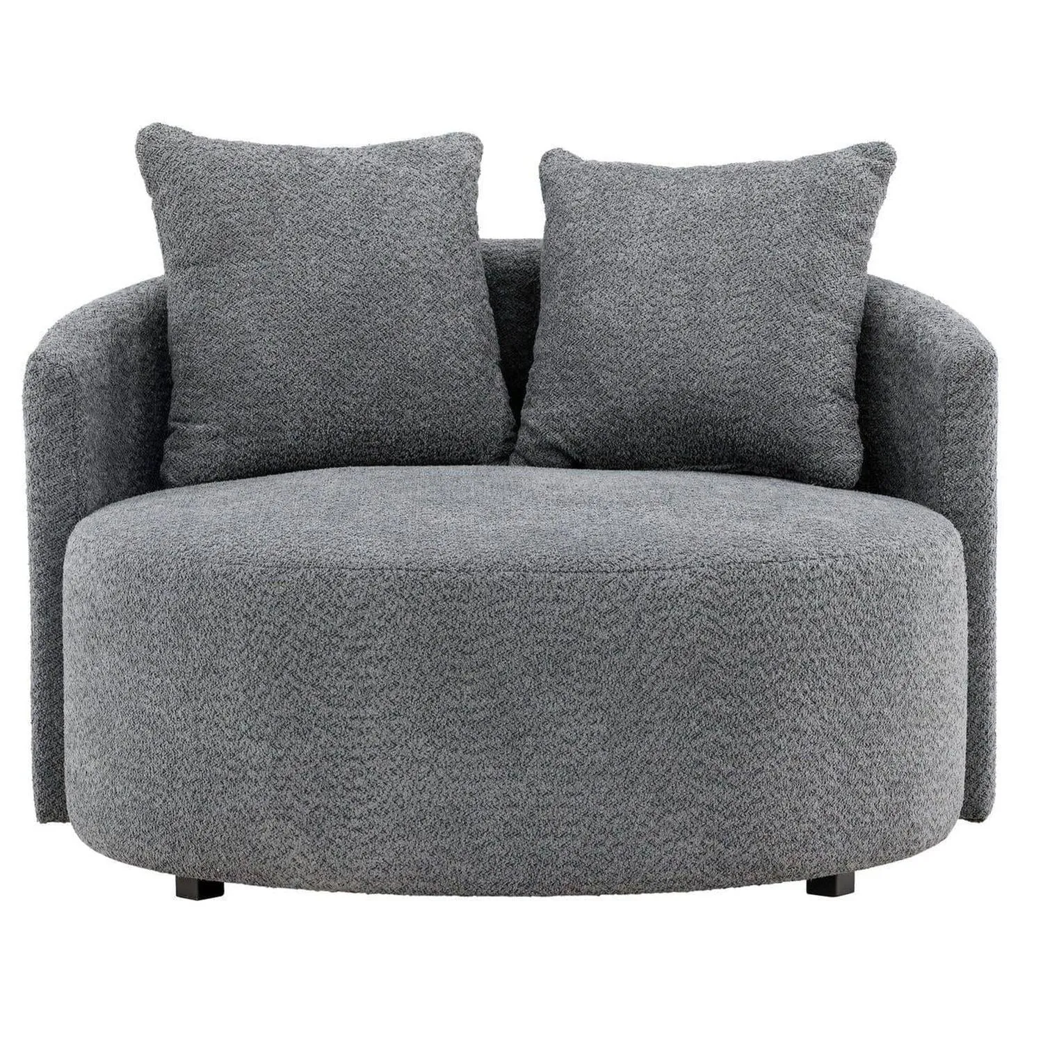 2-Sitzer Sofa Kelso 120cm aus Fleece - Grau