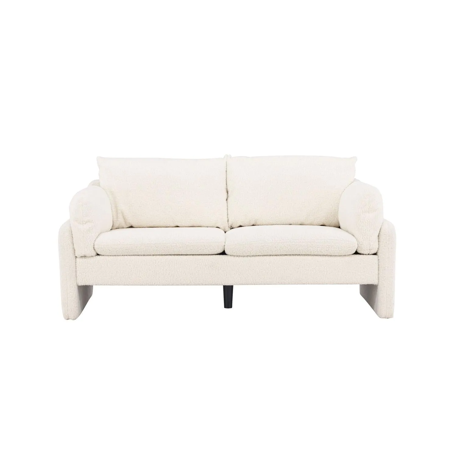 2-Sitzer Sofa Vindel aus Teddy Bouclé - Weiß