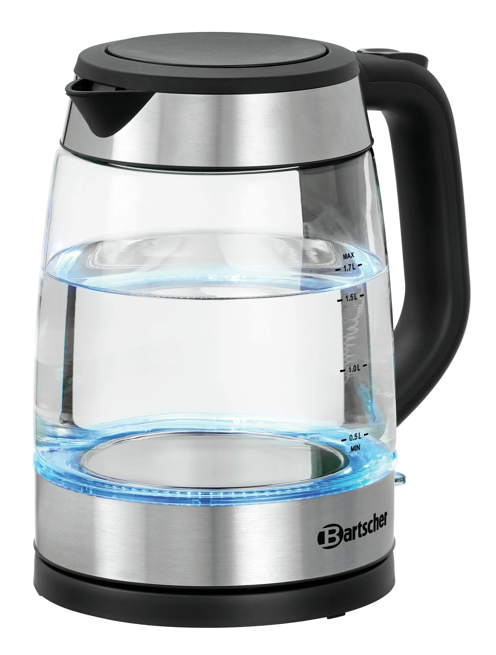 Wasserkocher 1,7 Liter 2200 Watt Glas