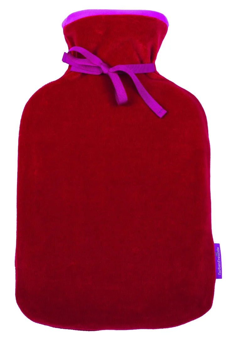 Farbenfreunde Wärmflasche TWINS, rubin