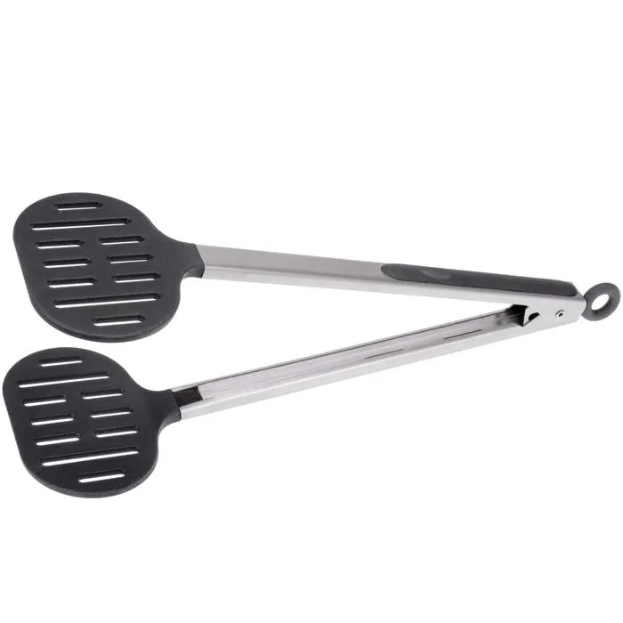 Edelstahl Zange mit Silikonaufsatz 34cm