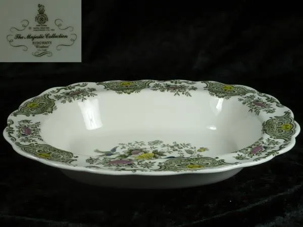 Brötchenkorb - Royal Doulton Ridgways Windsor grün