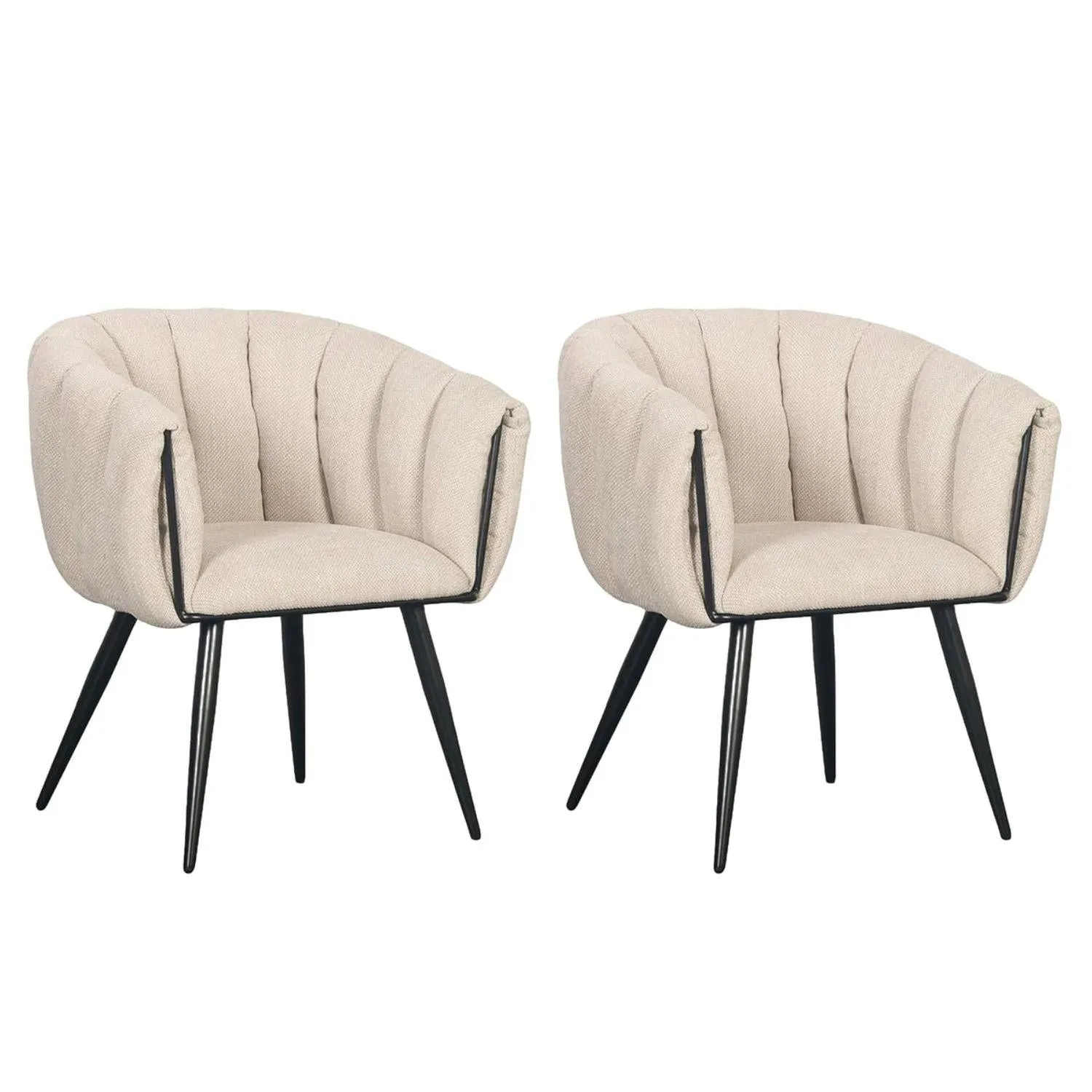 2er-Set Armlehnenstühle Breeze - Beige