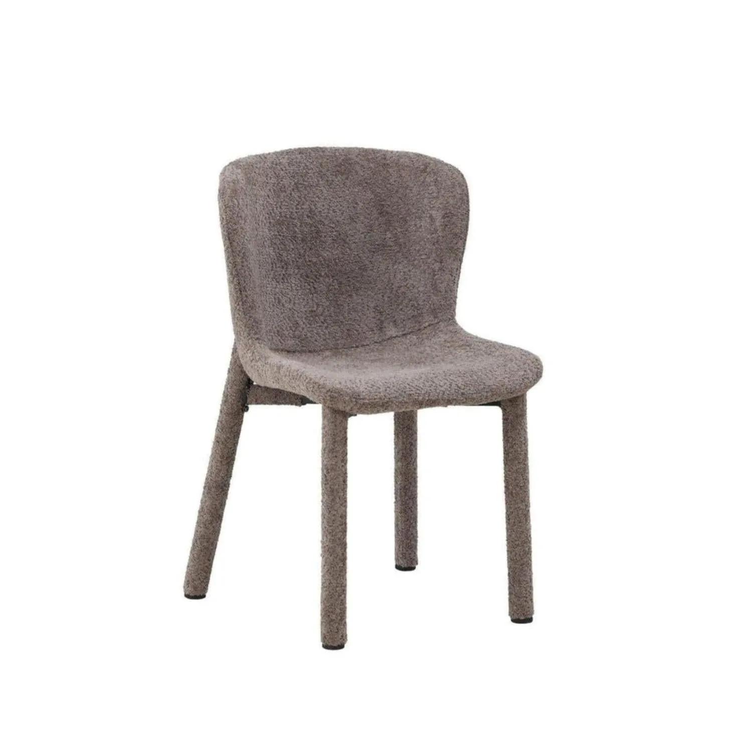 2er-Set Bouclé-Polsterstühle Astoria - Braun