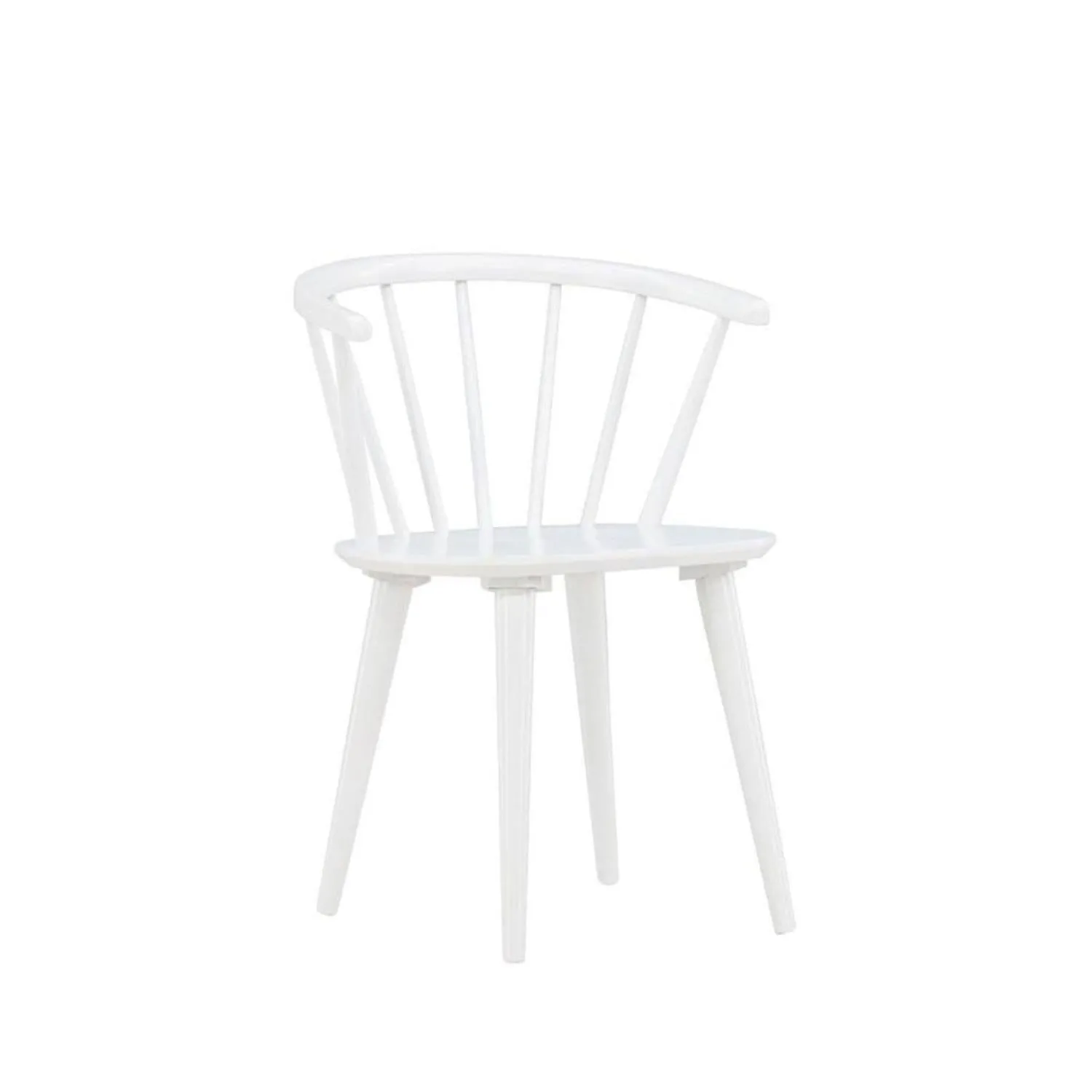 2er-Set Esszimmerstühle Bobby aus Gummibaumholz - Weiß