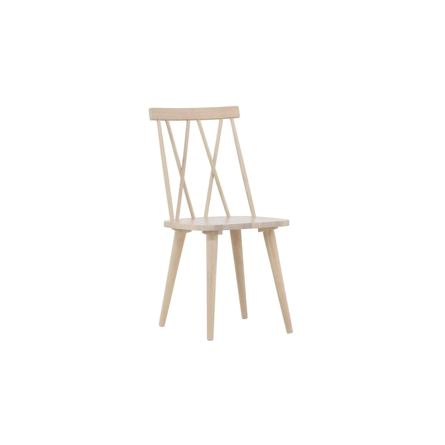 2er-Set Esszimmerstühle Mariette aus Gummibaumholz - Whitewash