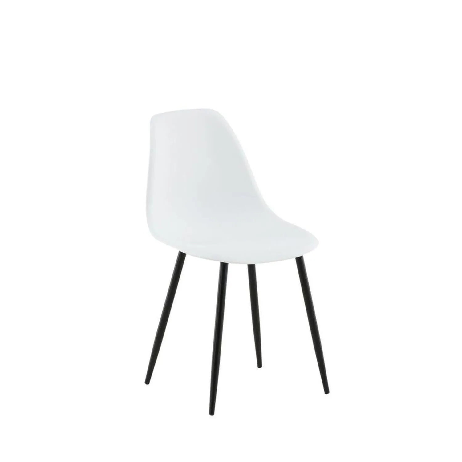 2er-Set Esszimmerstühle Polar - Weiß / Schwarz