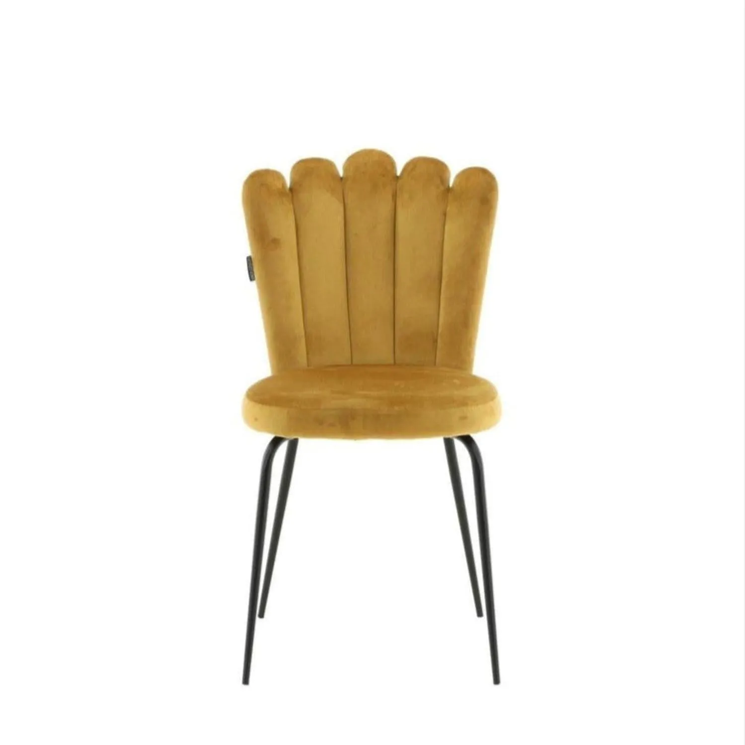 2er-Set Polsterstühle Limhamn aus Samt - Gelb