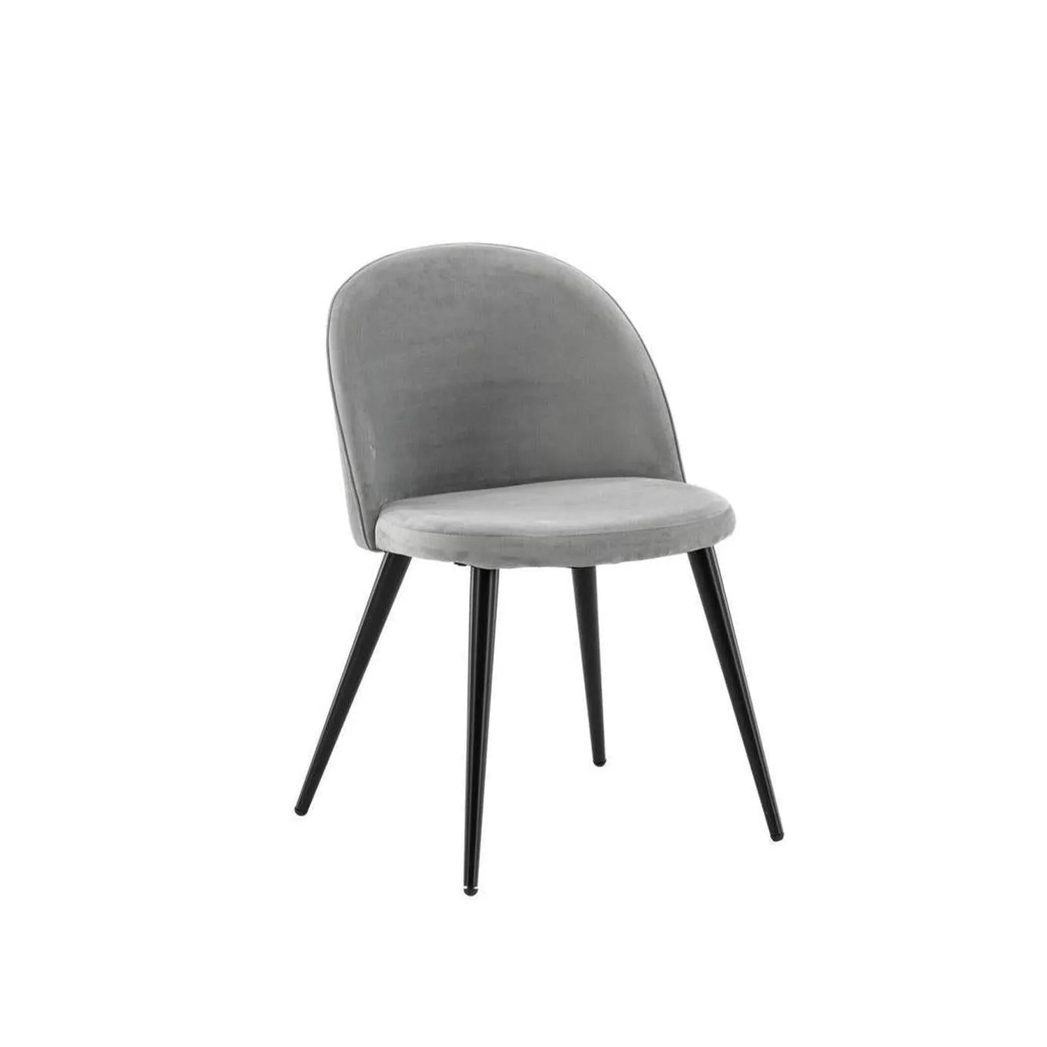 2er-Set Polsterstühle Matstol aus Samt - Grau