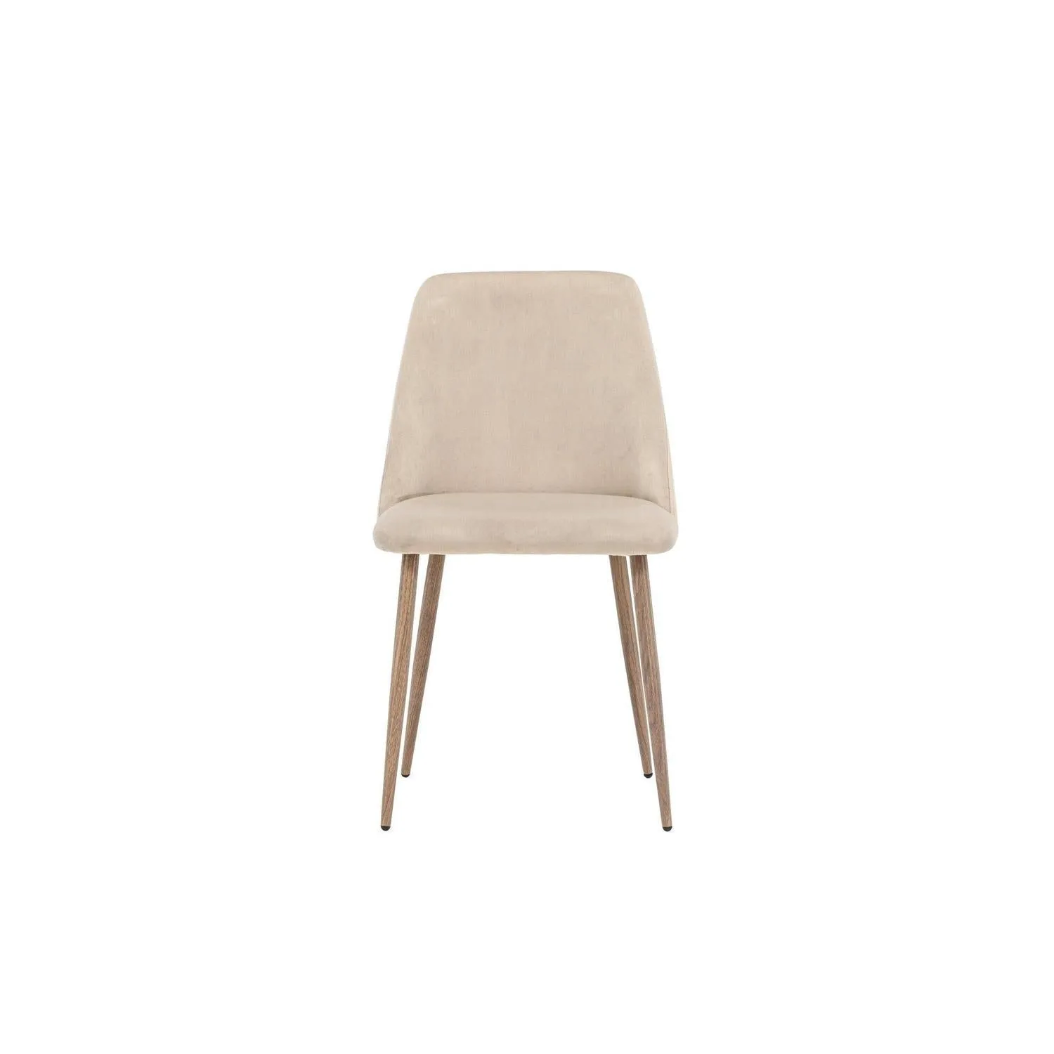 2er-Set Polsterstühle Night aus Samt - Walnuss