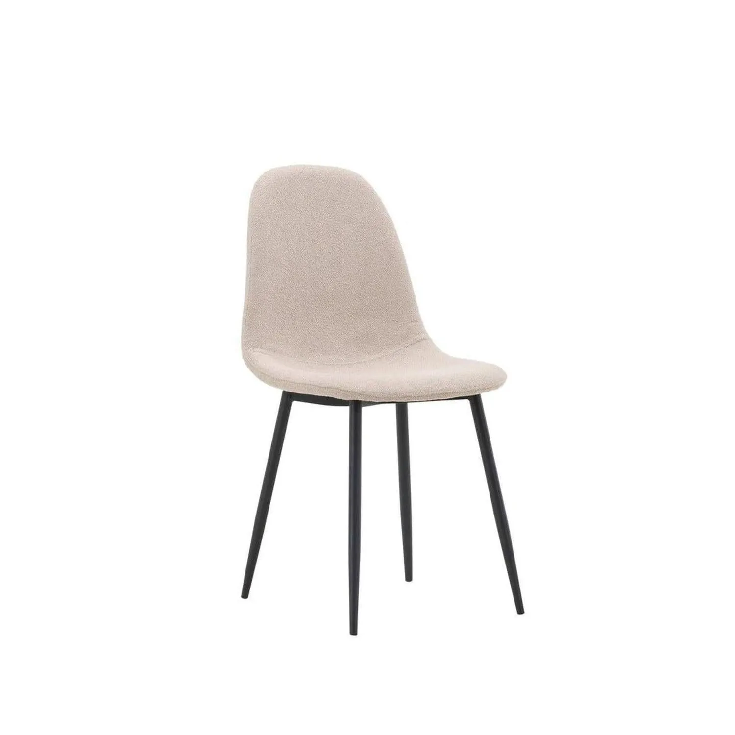 2er-Set Polsterstühle Polar aus Teddy-Bouclé - Beige