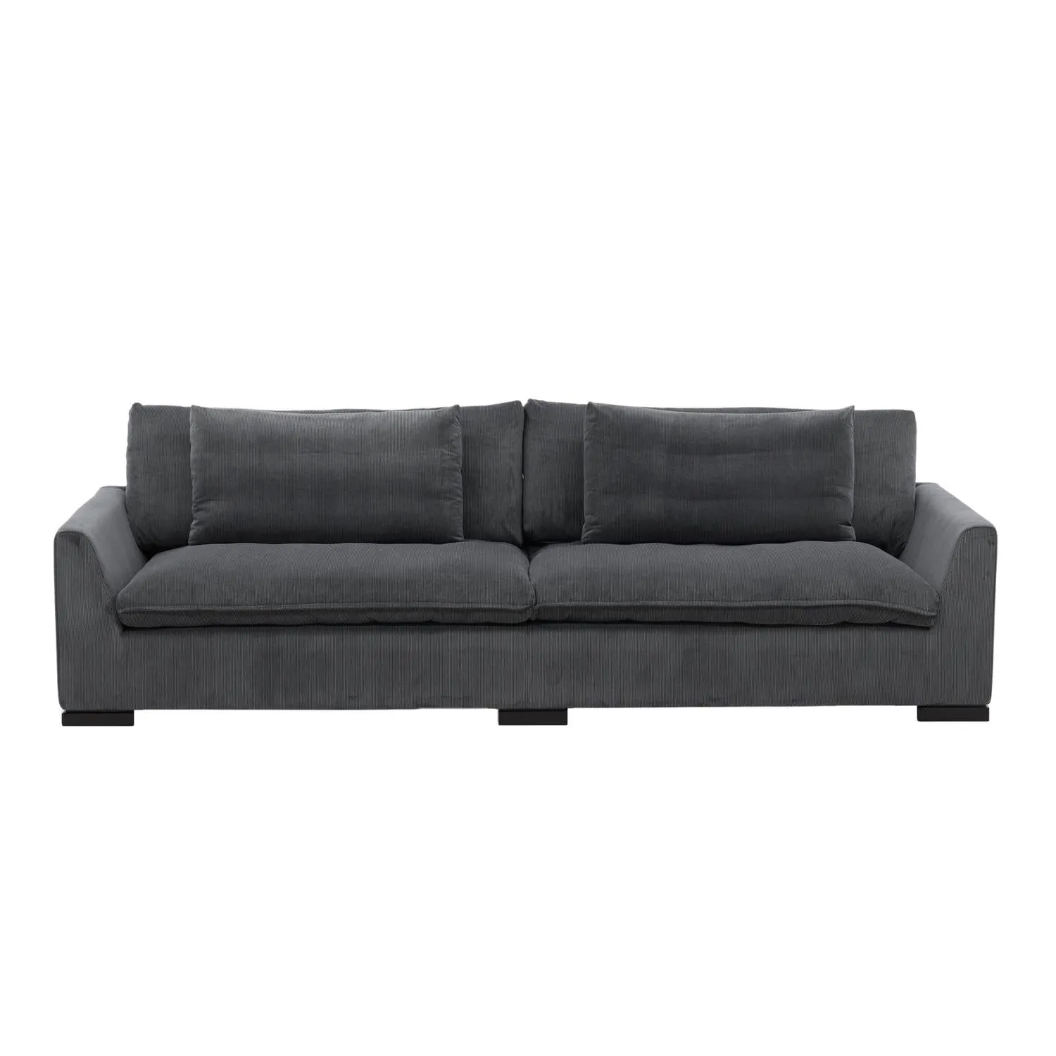 3-Sitzer Sofa Durham aus Kord - Dunkelgrau
