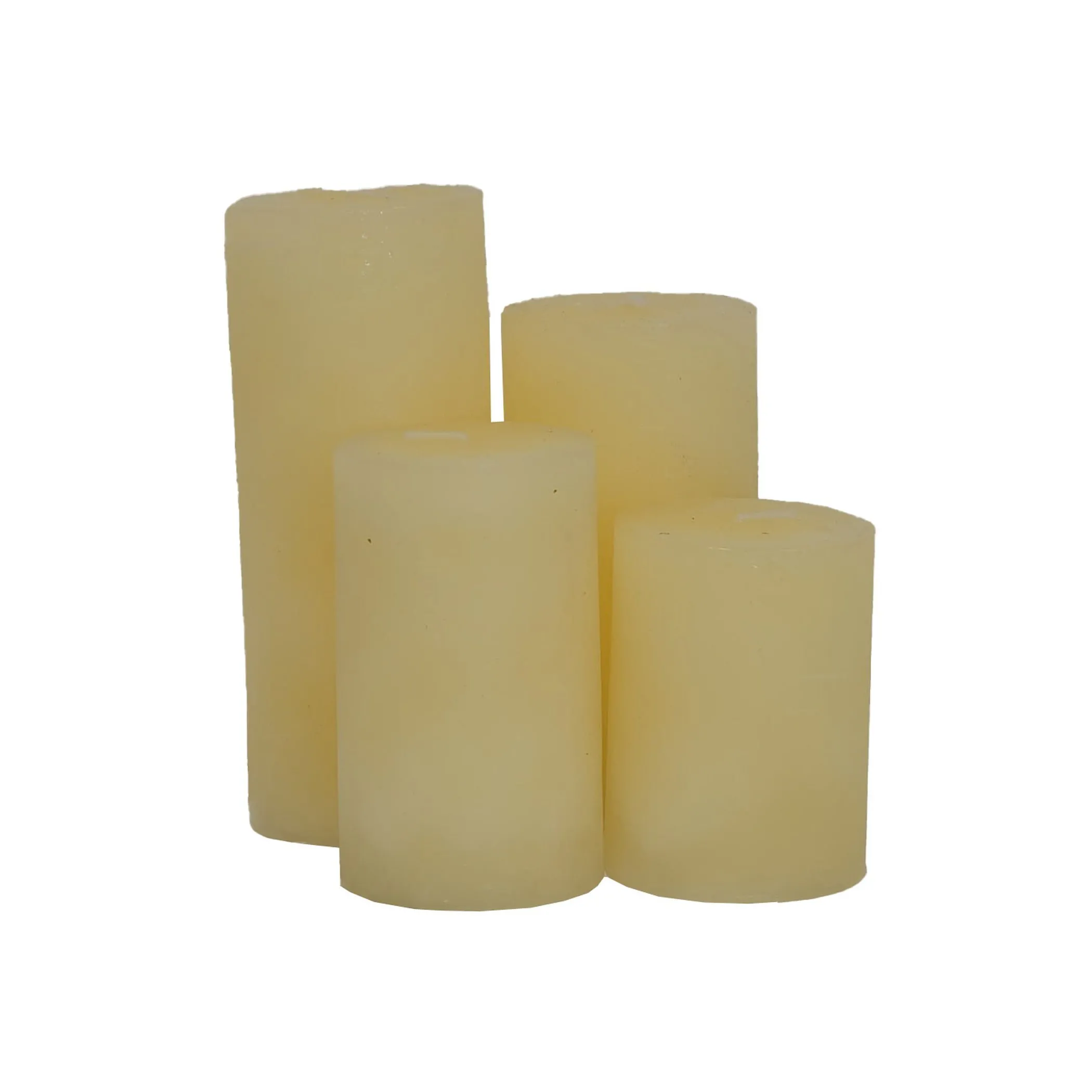 Kerzen Frost 4er Set champagner Höhe: 8/10/12/15 x Ø 6 cm