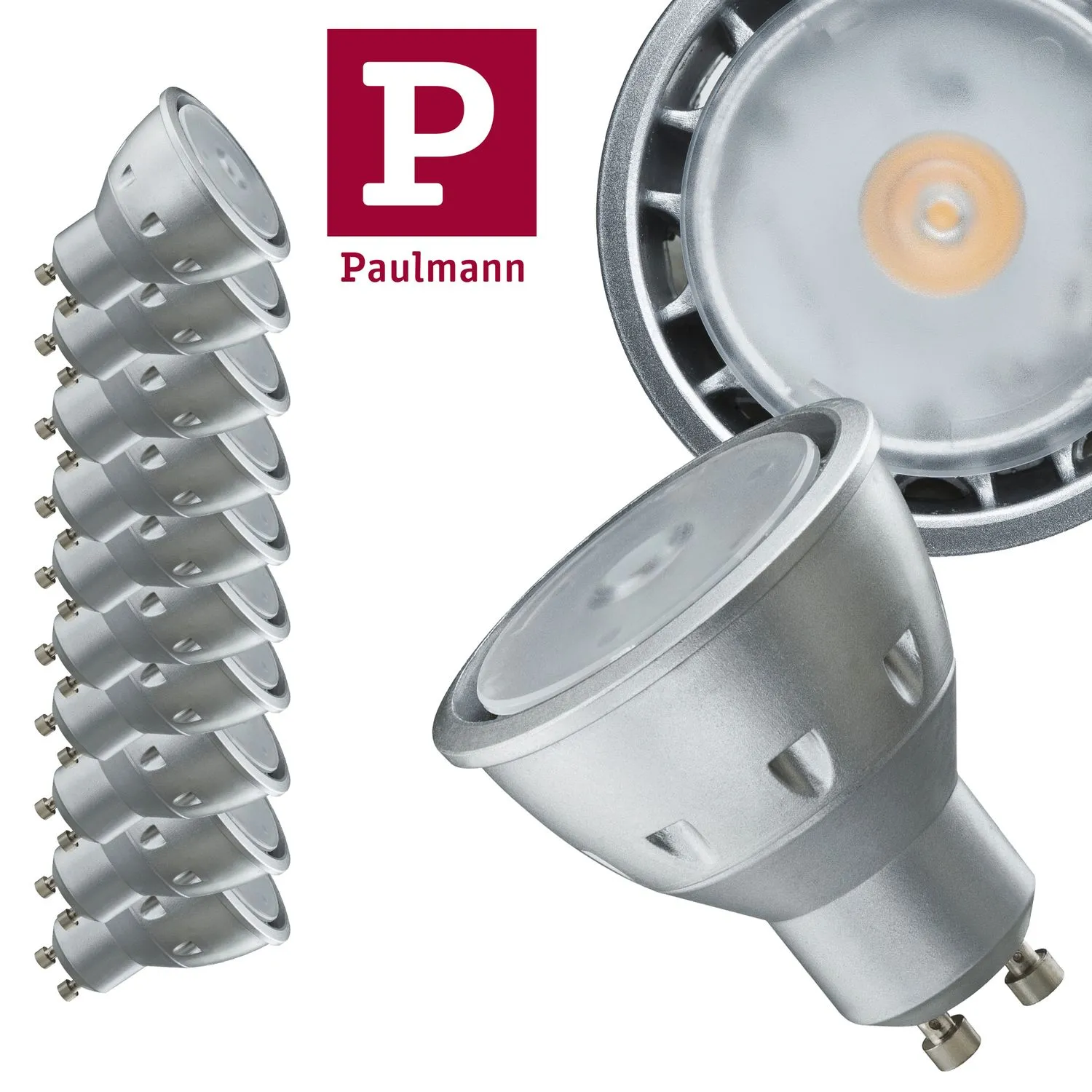 10 x LED Quality Reflektor 3,5W GU10 Fassung 230V Warmweiß 560cd/25° Paulmann 28153.10